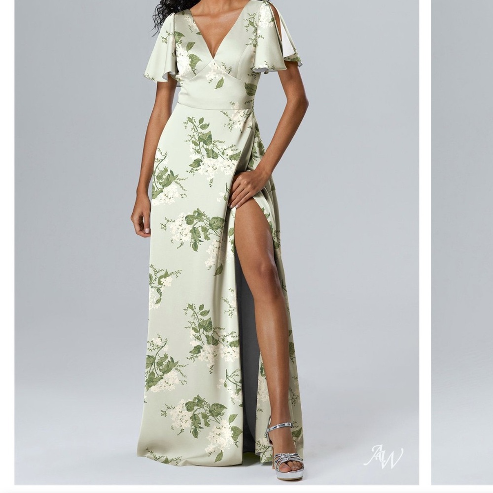 Floral Green Maxi Dress
